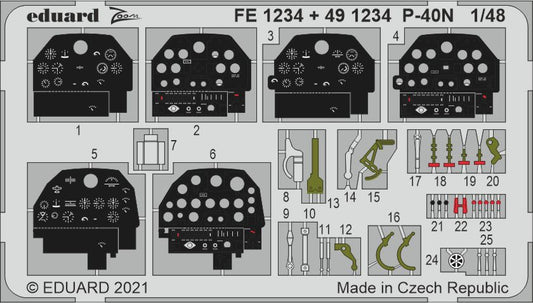 Eduard FE1234 1:48 Curtiss P-40N Warhawk