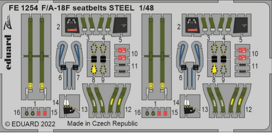 Eduard FE1254 1:48 F/A-18F Hornet seatbelts be used with Meng