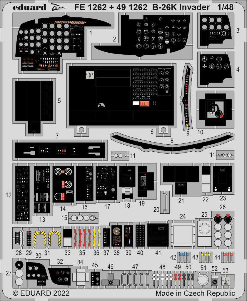 Eduard FE1262 1:48 B-26K Invader to be used with ICM