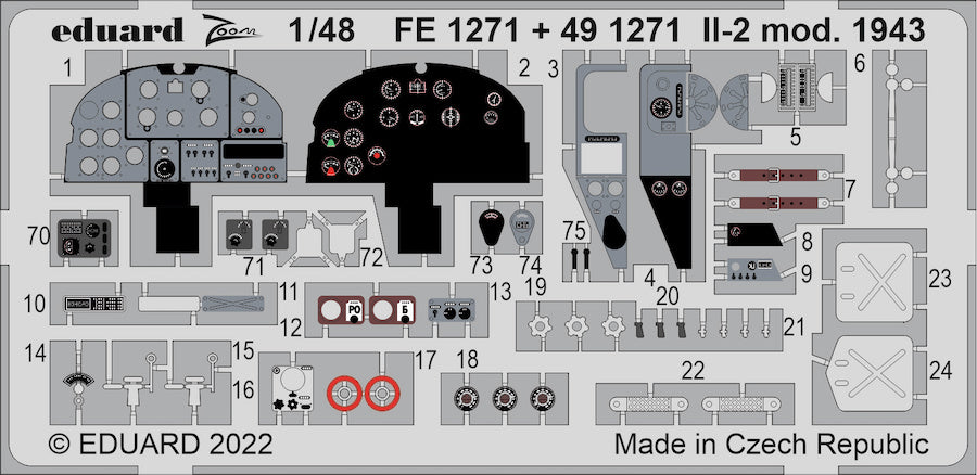 Eduard FE1271 1:48 Ilyushin Il-2 mod. 1943