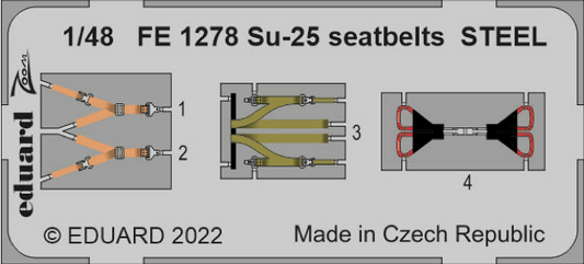Eduard FE1278 1:48 Sukhoi Su-25 seatbelts STEEL