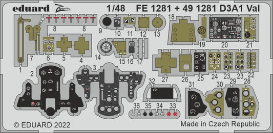 Eduard FE1281 1:48 Aichi D3A1 Type 99  to be used with Hasegawa