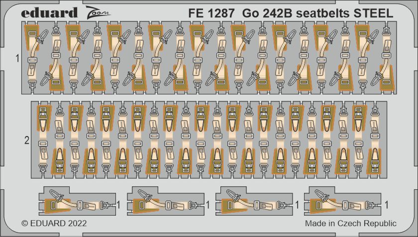 Eduard FE1287 1:48 Gotha Go-242B seatbelts STEEL