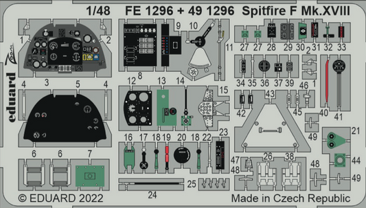 Eduard FE1296 1:48 Spitfire F Mk.XVIII to be used with Airfix