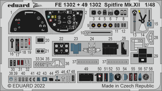 Eduard FE1302 1:48 Supermarine Spitfire Mk.XII