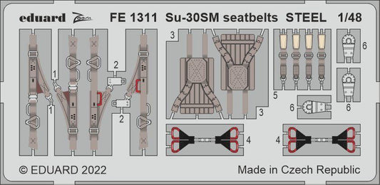 Eduard FE1311 1:48 Sukhoi Su-30SM seatbelts STEEL
