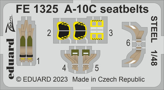 Eduard FE1325 1:48 Fairchild A-10C Thunderbolt II seatbelts STEEL