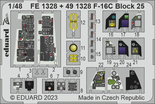 Eduard FE1328 1:48 Lockheed-Martin F-16C Block 25