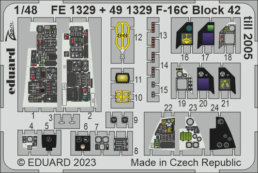 Eduard FE1329 1:48 Lockheed-Martin F-16C Block 42 till 2005