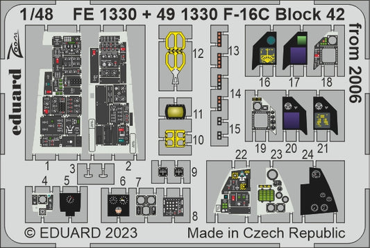 Eduard FE1330 1:48 Lockheed-Martin F-16C Block 42 from 2006