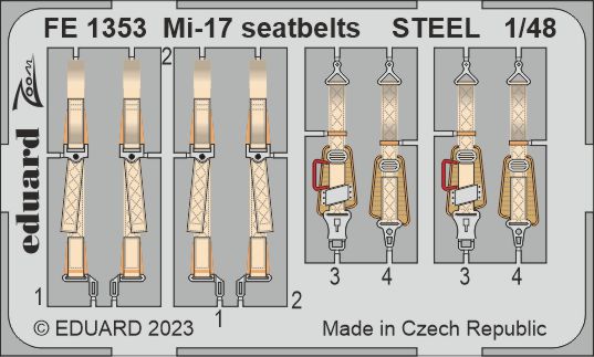 Eduard FE1353 1:48 Mil Mi-17 seatbelts STEEL