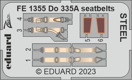 Eduard FE1355 1:48 Dornier Do-335A Pfeil seatbelts STEEL