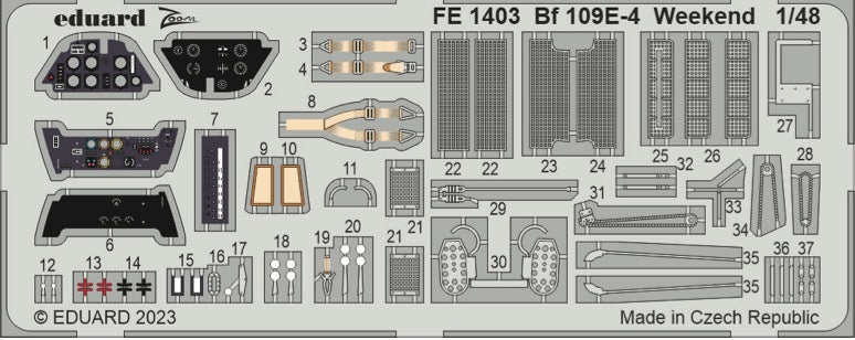 Eduard FE1403 1:48 Messerschmitt Bf-109E-4 Weekend