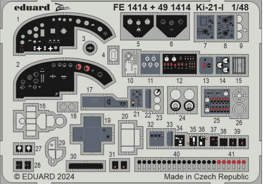 Eduard FE1414 1:48 Mitsubishi Ki-21-I