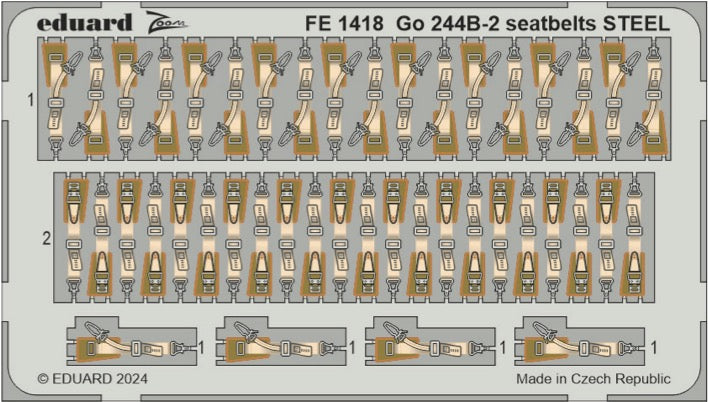 Eduard FE1418 1:48 Gotha Go-244B seatbelts STEEL
