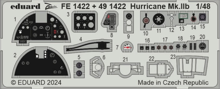 Eduard FE1422 1:48 Hawker Hurricane Mk.IIb for Arma Hobby