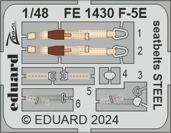 Eduard FE1430 1:48 Northrop F-5E Tiger seatbelts STEEL