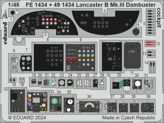 Eduard FE1434 1:48 Avro Lancaster B Mk.III Dambuster