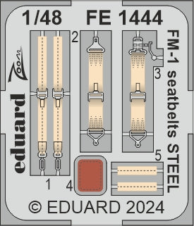 Eduard FE1444 1:48 General-Motors FM-1 Wildcat seatbelts STEEL