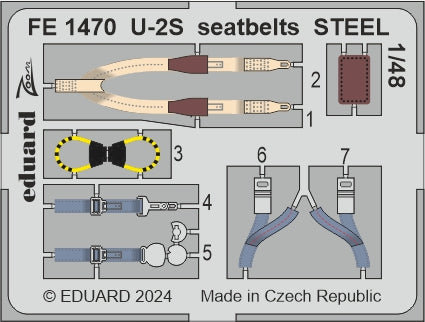 Eduard FE1470 1:48 Lockheed U-2S seatbelts STEEL