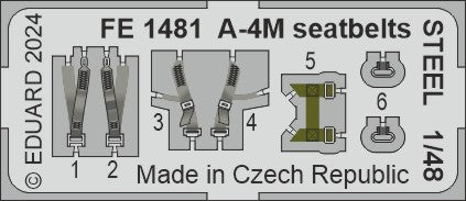 Eduard FE1481 1:48 Douglas A-4M Skyhawk seatbelts STEEL