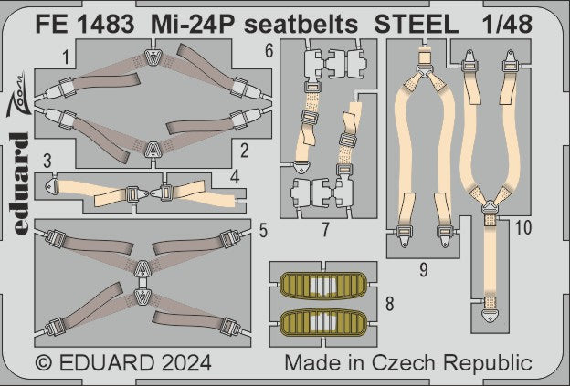 Eduard FE1483 1:48 Mil Mi-24P Seatbelts STEEL Zoom Set