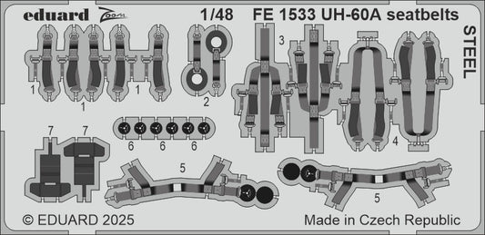 Eduard EDFE1533 1:48 Sikorsky UH-60A seatbelts STEEL
