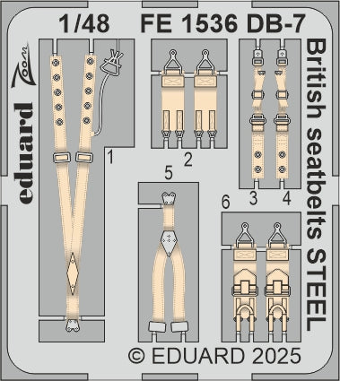 Eduard EDFE1536 1:48 Douglas Boston III/US DB-7B British seatbelts STEEL