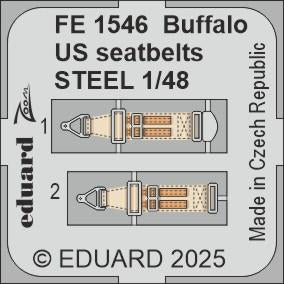 Eduard FE1546 1:48 Brewster F2A-2 Buffalo US Seatbelts STEEL