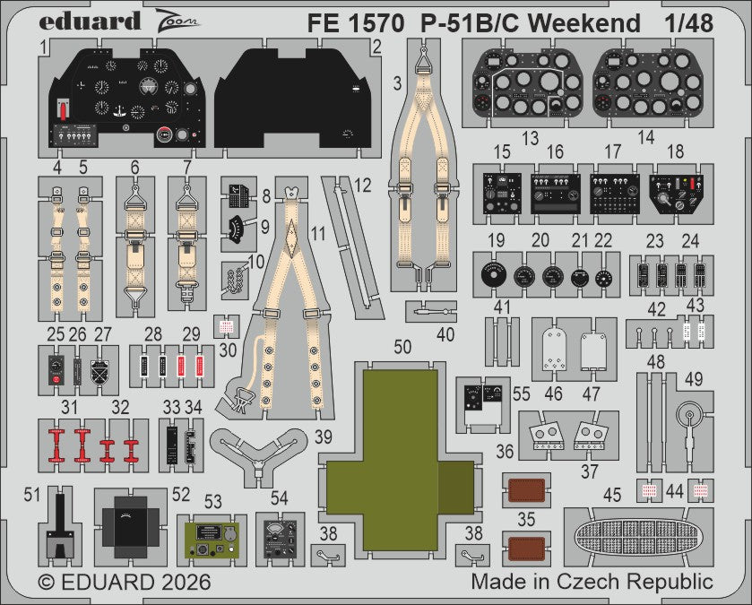 Eduard FE1570 1:48 North-American P-51B/C Weekend