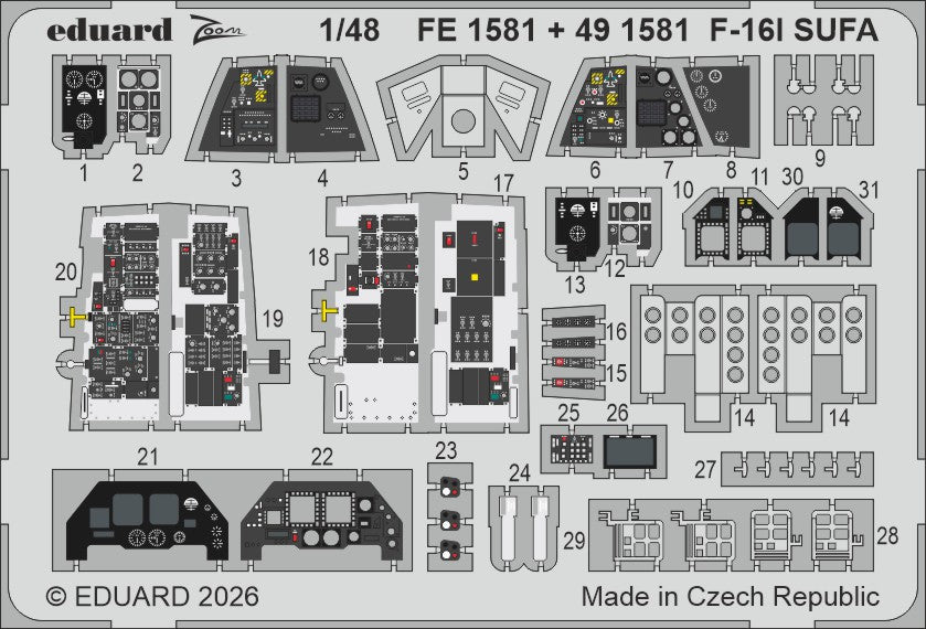 Eduard FE1581 1:48 Lockheed-Martin F-16I SUFA