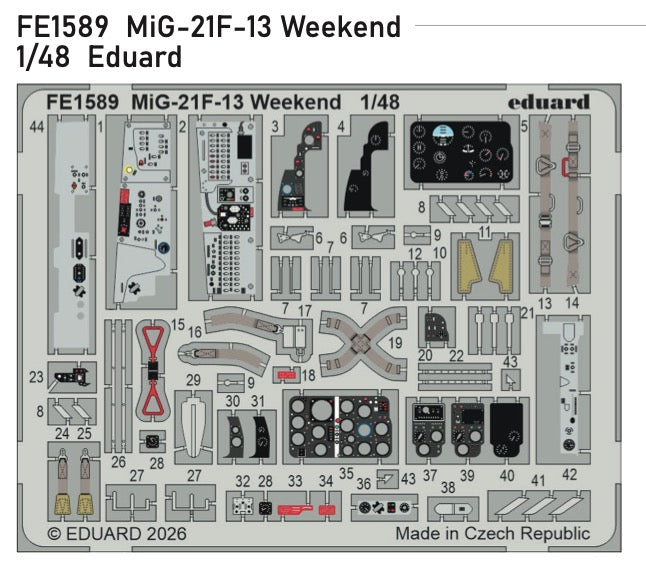 Eduard FE1589 1:48 Mikoyan MiG-21F-13 Weekend