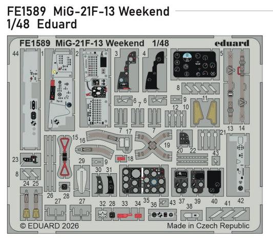 Eduard FE1589 1:48 Mikoyan MiG-21F-13 Weekend