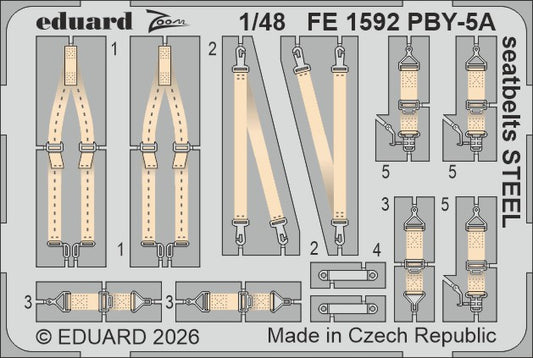 Eduard FE1592 1:48 Consolidated PBY-5A Catalina Seatbelts STEEL