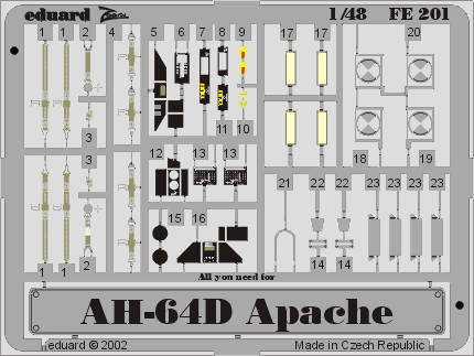 Eduard FE201 1:48 Boeing/Hughes AH-64D Apache