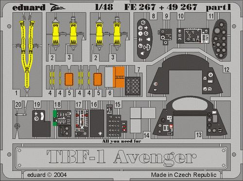 Eduard FE267 1:48 TBF-1 Avenger to be used with Italeri
