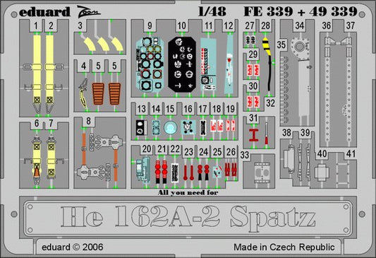 Eduard FE339 1:48 Heinkel He-162A-2 Salamander Spatz