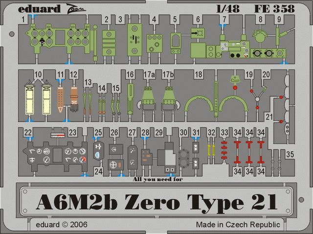 Eduard FE358 1:48 Mitsubishi A6M2b 'Zero' type 21