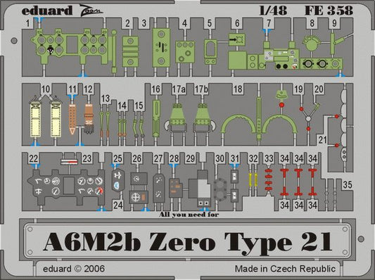 Eduard FE358 1:48 Mitsubishi A6M2b 'Zero' type 21