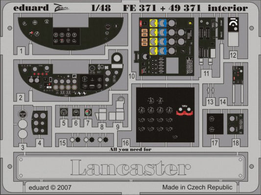 Eduard FE371 1:48 Avro Lancaster B.I/III interior for Tamiya