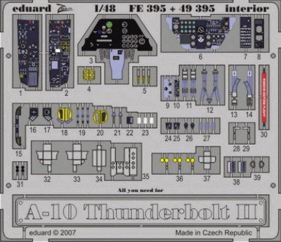 Eduard FE395 1:48 Fairchild A-10A Thunderbolt II Interior