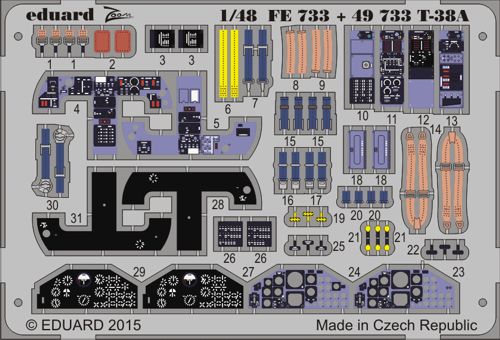 Eduard FE733 1:48 Northrop T-38A Talon interior
