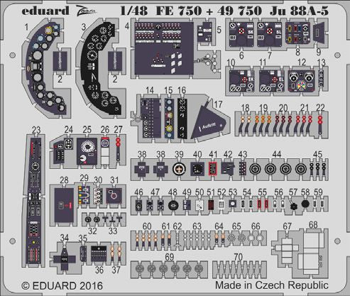Eduard FE750 1:48 Junkers Ju-88A-5to be used with ICM