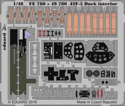 Eduard FE780 1:48 Grumman J2F-5 Duck interior