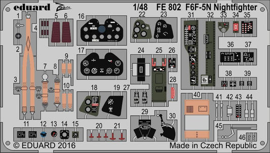 Eduard FE802 1:48 Grumman F6F-5N Hellcat Nightfighter