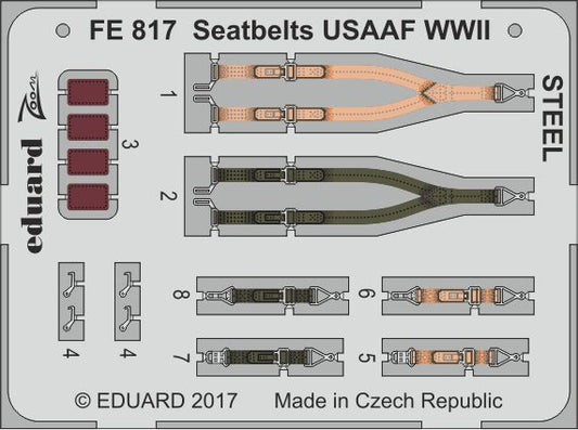 Eduard FE817 1:48 Seatbelts USAAF WWII STEEL