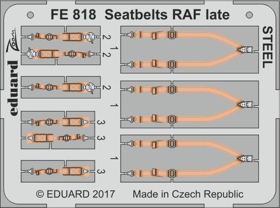 Eduard FE818 1:48 Seatbelts RAF late STEEL