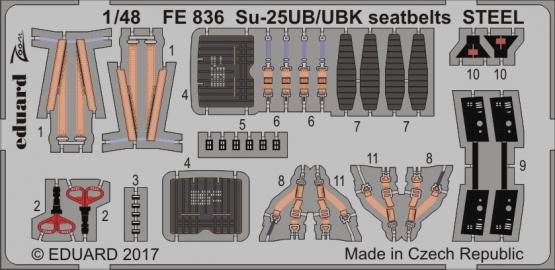 Eduard FE836 1:48 Sukhoi Su-25UB/UBK seatbelts STEEL