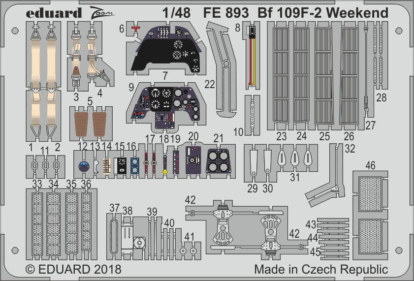 Eduard FE893 1:48 Messerschmitt Bf-109F-2 Weekend