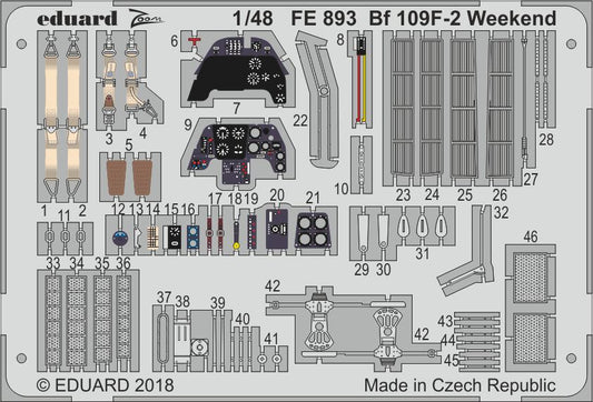 Eduard FE893 1:48 Messerschmitt Bf-109F-2 Weekend